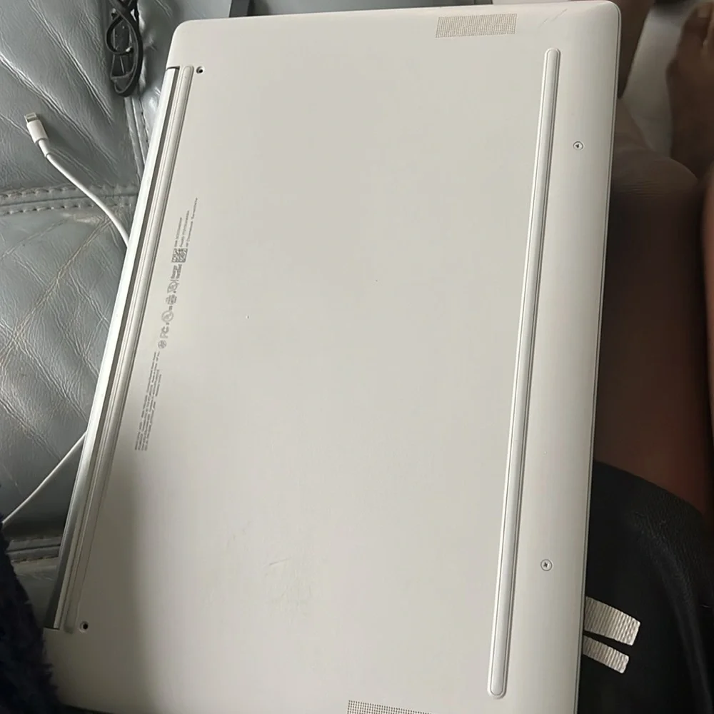 HP Chromebook Silver and Blue Laptop